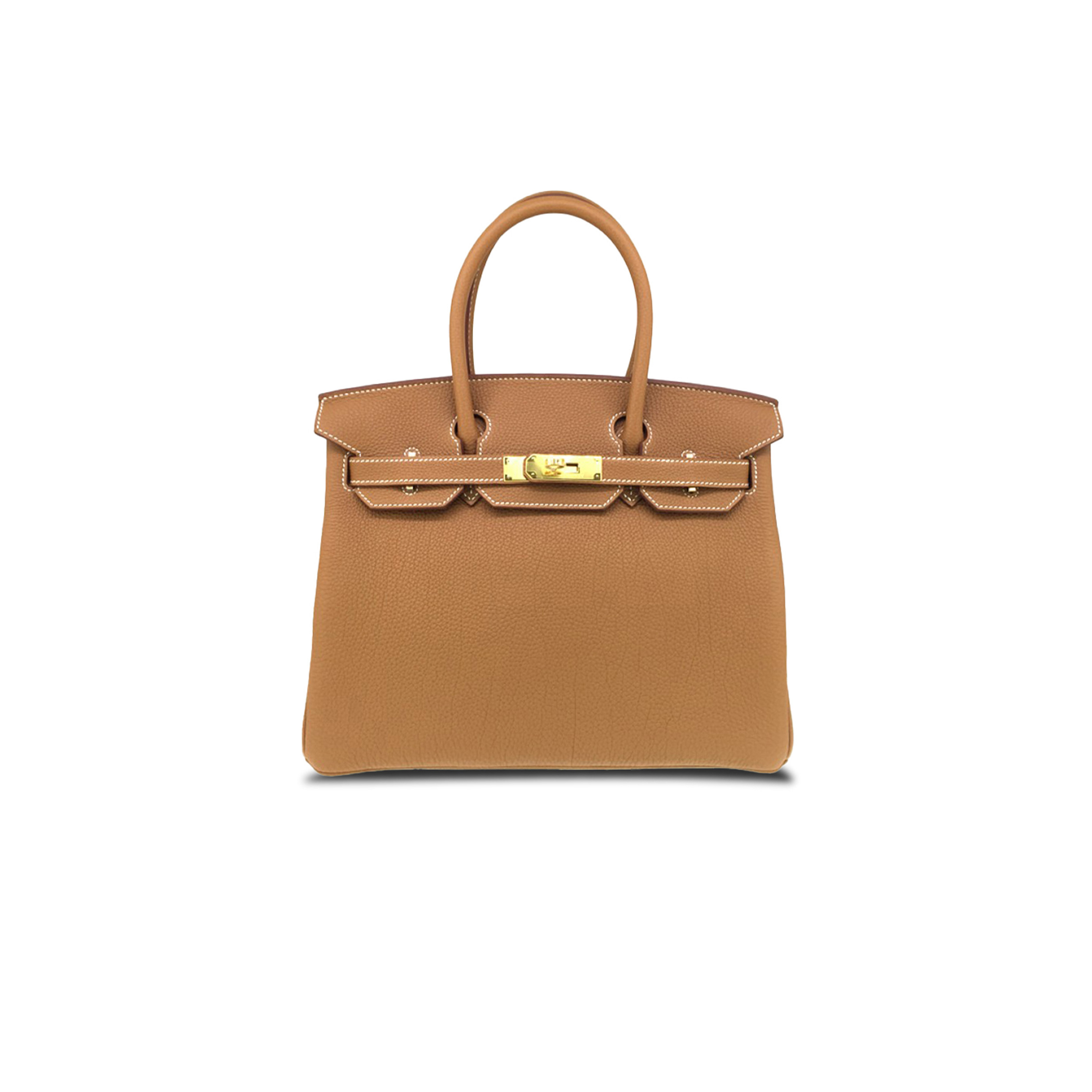 HERMES MASTER BIRKIN 30 EPSOM LEATHER GOLDEN BROWN GOLD BUCKLE HANDBAG H028369CC37 (30*23*15cm)